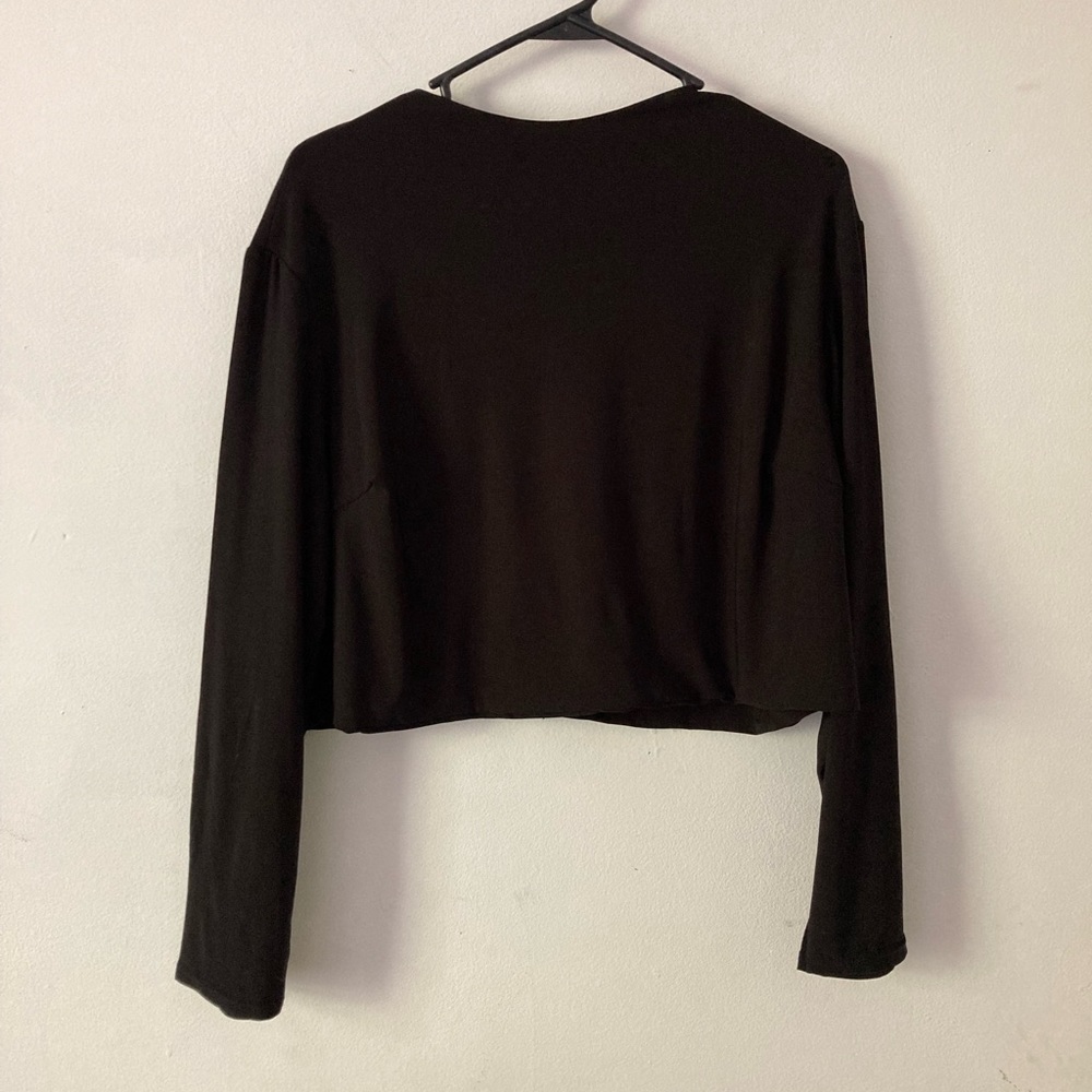 Club L London Slinky Long Sleeve Crop Top, Size US 22 // UK 26
